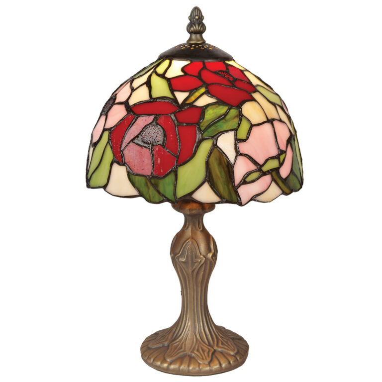 Poppy Stained Glass Tiffany Table Lamp