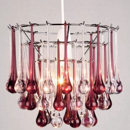 Burgundy Acrylic Snowdrop With Chrome