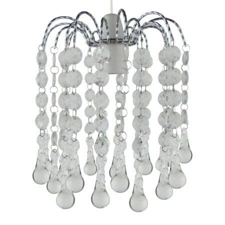 2 Tier Clear Fountain Drop Pendant