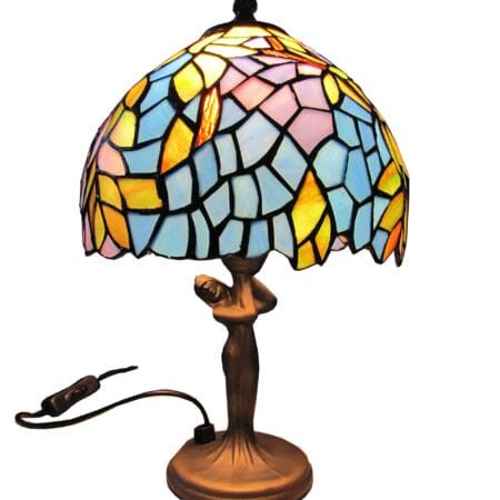 20cm Floral Shade and Figurine Base Complete