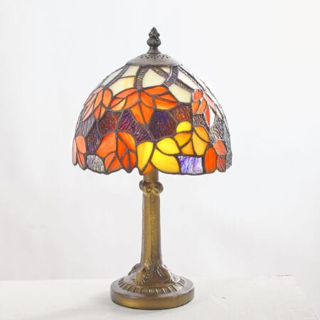 Maple Leaf Tiffany Glass & Antique Base