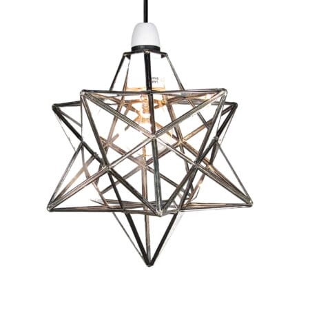 Clear Star EasyFit Lampshade Pendant in Brass