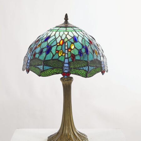Aqua Blue Dragonfly Table Lamp