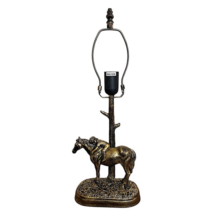 Horse Design Table Lamp Base - Suitable for a 12inch Tiffany Shade  (base only)