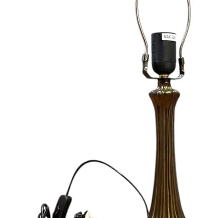 Loxton Lighting Vintage Style Table Lamp Base, 20W, 1.5m Cable, Bronze Antique Finish, Decorative Polyresin
